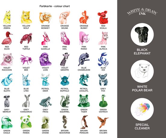 Glazen dip pen set Oranje - Potje Octopus inkt green tiger