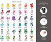 Octopus Write and Draw Ink Set RIVER, watervaste inkt voor schrijven en tekenen, kalligrafie inkt, lichtechte tekeninkt voor vulpen, glaspen, penseel, 6 x 10 ml