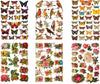 Poëzieplaatjes - 6 vellen - Vlinders, Bloemen en Vogels. - 2 - Leuk voor o.a. Poëziealbum, bulletjournal, scrapbooking en het maken van kaarten