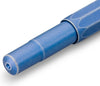 Kaweco Cadeauset - 1 Vulpen - Nostalgic Octagonal Clip CHROME - ALUMINIUM SPORT - Sport Aluminium "Stone Washed" Blue - Medium - Vintage blikje - Extra Doosje Vullingen
