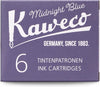 Kaweco - Vulpen vullingen - 4 doosjes - Midnight Blue, Blauw-Zwart