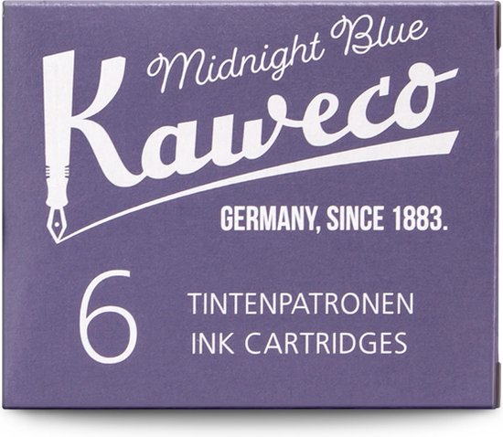 Kaweco - Vulpen vullingen - 4 doosjes - Midnight Blue, Blauw-Zwart