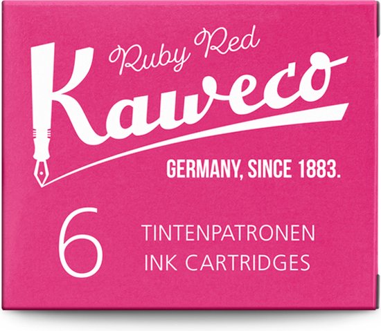 Kaweco - Vulpen vullingen - 4 doosjes - Rood - Ruby Red