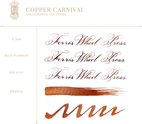 Ferris Wheel - Calligraphy inkt - 28ml - Copper Carnival