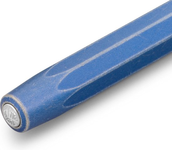 Kaweco - Cadeauset - 5delig - Kaweco AL Sport Stone Washed Blue Vulpen Breed - Nostalgic Octagonal Clip Chrome - Zwart Vintage blikje - Doosje Royal Blue - Doosje zwarte Vullingen