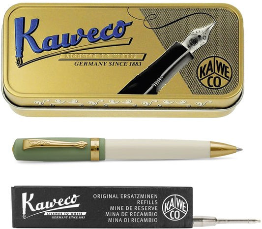 Kaweco - set - Balpen - Student 60's Swing - Groen in vintage blikje - doosje G2 zwarte balpenvulling