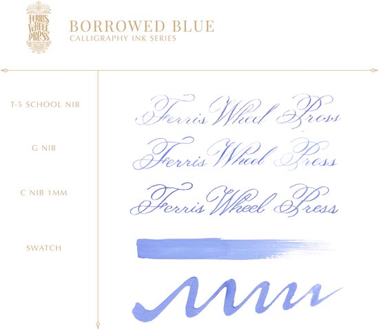 Ferris Wheel Press - Calligraphy Inkt - 28ml - Borrowed Blue