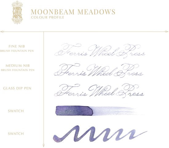 Ferris Wheel Press - schrijfinkt - klein flesje 10cc - FerriTales | Bestiary Series - Moonbeam Meadows Ink 10ml