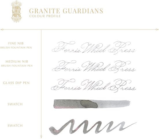 Ferris Wheel Press - schrijfinkt - klein flesje 10cc - FerriTales | Bestiary Series - Granite Guardians Ink 10ml