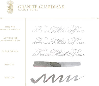 Ferris Wheel Press - schrijfinkt - klein flesje 10cc - FerriTales | Bestiary Series - Granite Guardians Ink 10ml