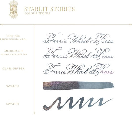 Ferris Wheel Press - schrijfinkt - klein flesje 10cc - FerriTales | Bestiary Series - Starlit Stories Ink 10ml
