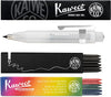 Kaweco - Vulpotlood 3,2 - Frosted Sport - Oktogonal Clip Chrome - Coconut (Natural) - Met doosje vullingen Zwart - Doosje vullingen 3 kleur
