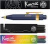 Kaweco - Vulpotlood 3,2 - Classic Sport - Oktogonal Clip Vergoldet - Blauw - Met doosje vullingen Zwart - Doosje vullingen 3 kleur