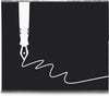 Kaweco Vulpen Sport Skyline BLACK (BREED) met doosje vullingen en boekenlegger