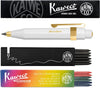Kaweco - Vulpotlood 3,2 - Classic Sport - Oktogonal Clip Vergoldet - Wit - Met doosje vullingen Zwart - Doosje vullingen 3 kleur