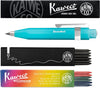 Kaweco - Vulpotlood 3,2 - Frosted Sport - Oktogonal Clip Chrome - Light Blueberry - Met doosje vullingen Zwart - Doosje vullingen 3 kleur