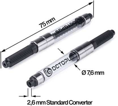 Octopus - 2 stuks - Converter - Zuigerconverter voor vulpen - standaard converter met een opening van 2,6 mm