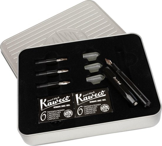 Kaweco Kalligrafie Cadeaudoos met Set Zwart - Large