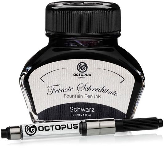 Octopus - Vulpeninkt - Schrijfinkt - Zwart - 30ml - Met Converter