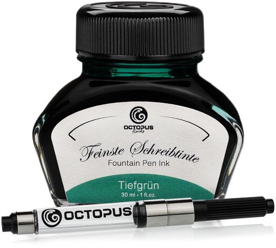 Octopus - Vulpeninkt - Schrijfinkt - Diepgroen - 30ml - Met Converter