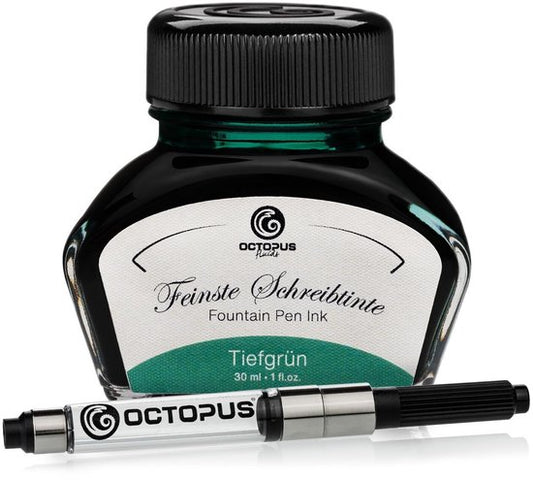 Octopus - Vulpeninkt - Schrijfinkt - Diepgroen - 30ml - Met Converter