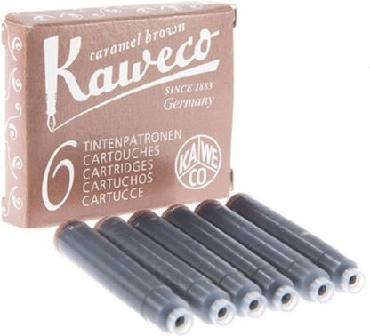 Kaweco Vulpen vullingen 6 doosjes, 4xTurkoise, 2x Bruin