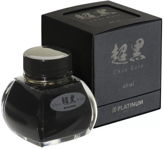 Platinum - potje - Vulpeninkt - Chou Kuro - 60ml - Zwart - Fountain Pen Ink - Cadeaudoos