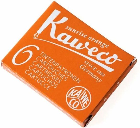 Kaweco Vulpen vullingen 5 doosjes Oranje, Sunrise Orange