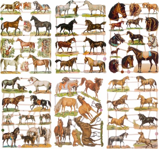 Poëzieplaatjes - 6 vellen - plaatjes - hobby - creatief - decoupage - knutselen - scrapboek