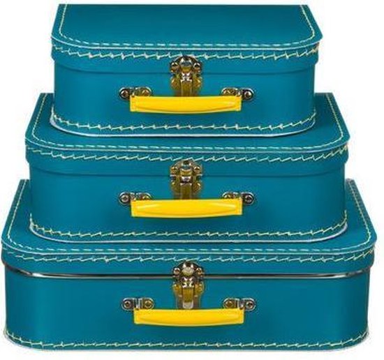 Mechato - Kofferset (kinderen) - Petrol 39