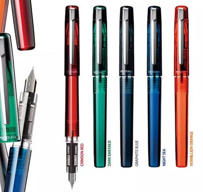 Platinum - Preppy - Prefounte Vulpen - Medium - Graphite Blue - Met Groene vullingen