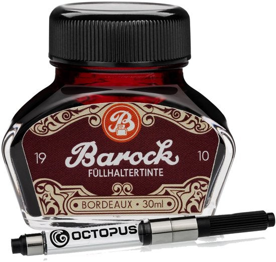 Octopus - Barok - Vulpeninkt - Schrijfinkt - Bordeaux - 30ml - Met Converter