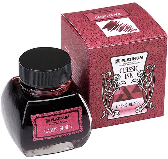 Kaweco - Fountain Pen - Special Dip Pen Black - in vintage blik - Potje Platinum Dyestuff 'Classic Ink' 60cc Cassis Black