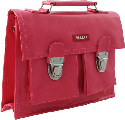 Bakker Made With Love - Schooltas - Handtas - Vinyl - Fairtrade - Roze - 25x19x7 - Mini