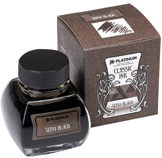 Platinum Japan - inktpotje - Vulpeninkt - potje vulpeninkt - Dyestuff 'Classic Ink' Sepia Black
