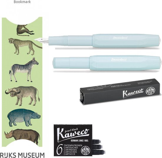 Kaweco Vulpen Sport Skyline MINT (MEDIUM) met doosje vullingen en boekenlegger