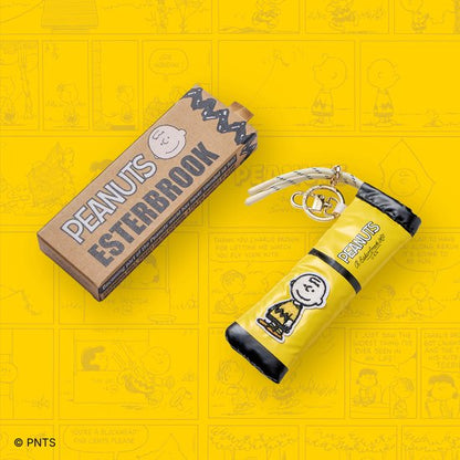 Esterbrook Cadeauset - 4 delig - Peanuts 75th Anniversary 'Charlie Brown' - Vulpen Medium - Balpen - Pen Case - Paper Clip