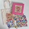 Roze poeziealbum met kat