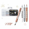 Artline - Decorite Brush - Metallic Markers set van 4 - wit - zilver - goud - brons