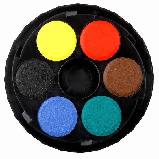 Koh-i-noor Aquarelverf 6 Kleuren - Veilig voor Kinderen