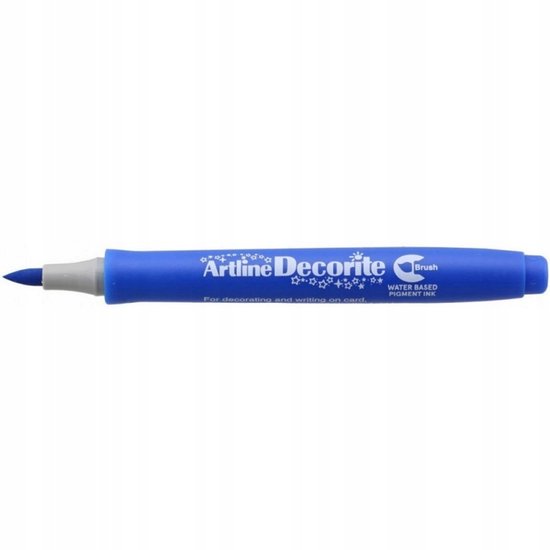 Artline Decorite Brush Marker - Permanente Blauwe Stift