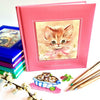 Roze poeziealbum met kat