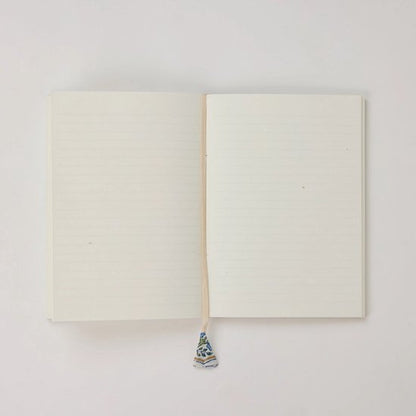 Paper Mirchi - Blokgedrukt Gelijnd Notitieboek (A5) - Trellis Indigo