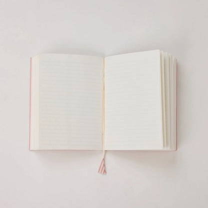 Paper Mirchi - Blokgedrukt Gelijnd Notitieboek (A5) - Marigold Glitz Blush