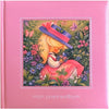 Poeziealbum - Vintage Pink - 16x16cm - Plaatje van een meisje met hoedje