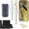 Kaweco - Cadeauset - (5delig) - Vulpen CLASSIC SPORT WIT Fountain Pen - Breed - Vintage blikje - Oktogonal Clip Vergoldet - Patronen houder zwart - Vullingen