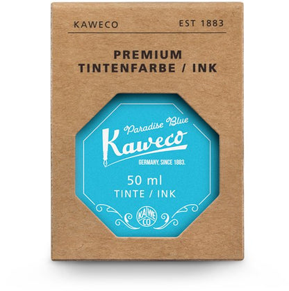 Kaweco - Ink bottle en Standaard Converter - Paradise Blue - potje vulpeninkt - Turkoise originele Kaweco-inkt in 50 ml glas - Converter met turkoise achterkant