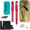 Kaweco - Vulpen Perkeo INFRARED - FINE - Tin Box long - Clip Silver - Dispenser Twist & Out with 8 colours cartridges - doosje zwarte Vulpeninkt