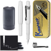 Kaweco - Cadeauset - (5delig) - Vulpen Sport Skyline Wit Fountain Pen - Medium - Vintage blikje - Nostalgic Octagonal Clip Chrome - Gevulde Inkt Patronen houder - Doosje Vullingen