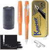 Kaweco - Cadeauset - (5delig) - Vulpen FROSTED SPORT MANDARIN Fountain Pen - Breed - Vintage blikje - Oktogonal Clip Chrome - Patronen houder zwart - Vullingen